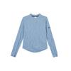 Running Division T-shirt a Maniche Lunghe da Donna a Girocollo Monocolore Casual Slim Fit Top Blu Ardesia FB7830-493