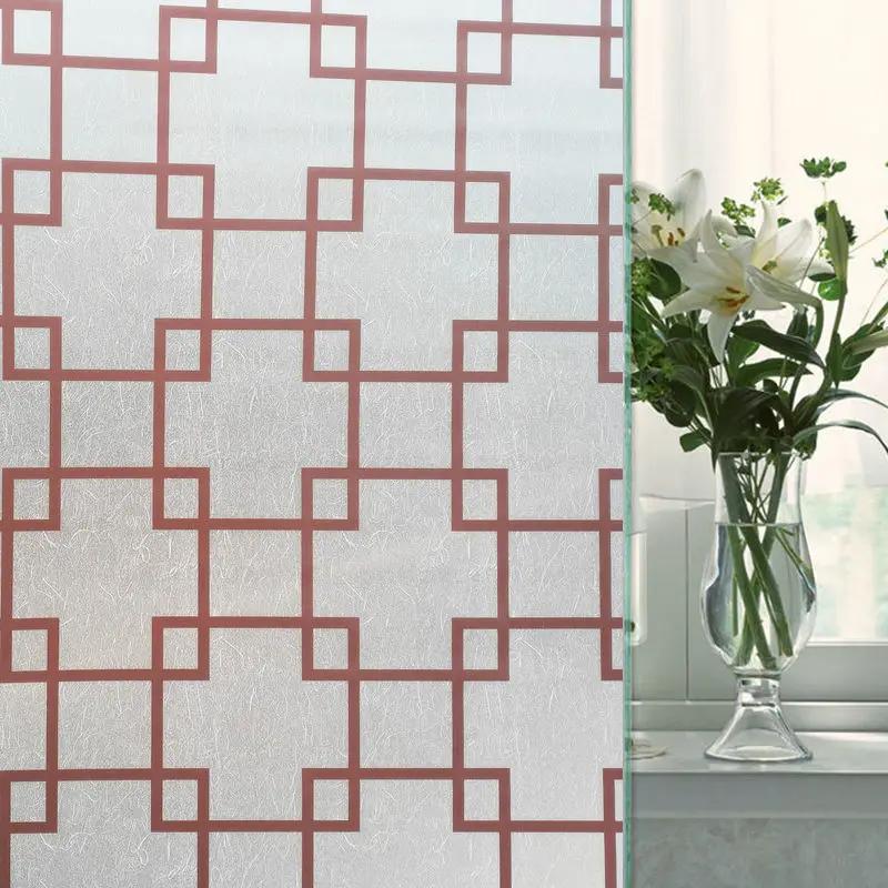 Frosted Window Film Privacy Stickers Opaque Vinyl for Kitchen Bathroom Office Living Room Matte White Glass Stained Decals