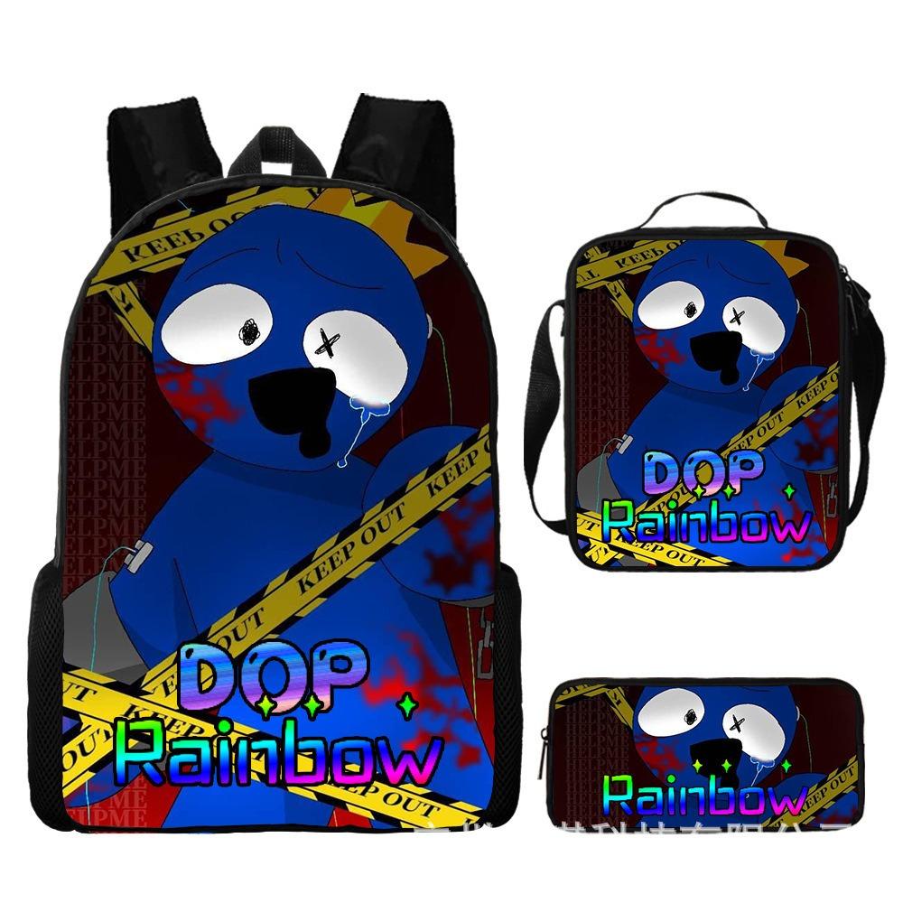 School Season New Rainbow Friends Man Backpack Handheld Lunch Bag Student School Bag 3rd Grade