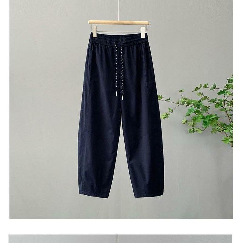 Women S High Waist Loose Fit Cropped Banana Pants