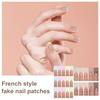 Gels Nails Tips,French Tip Press On Nail 14 Sizes 3 in 1 X Coat Tips with Pre-applied Tip Primer & Base Coat Cover