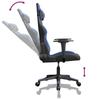 Vidaxl Gaming Chair, Black-Blue, Faux Leather