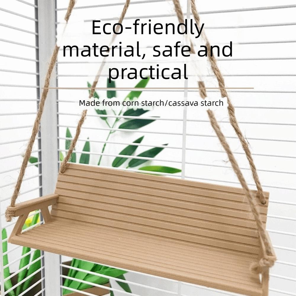 Creative Interactive Bird Toy Funny Parrot Hanging Bed Bench-Style Bird Swing  Pet Entertainment