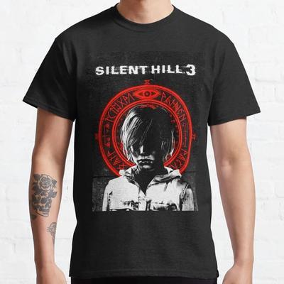 Silent Hill 3 Mężczyźni Kobiety Koszulka Horror Gra Zabawna Koszulka Krótki Rękaw O-szycie Bawełna Vintage Duży Rozmiar Koszulka