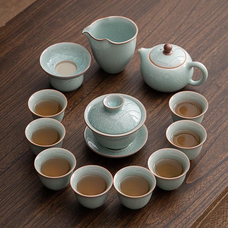 

Súshì Ru Kiln Ceramic Tea Set with Ice Crack Glaze