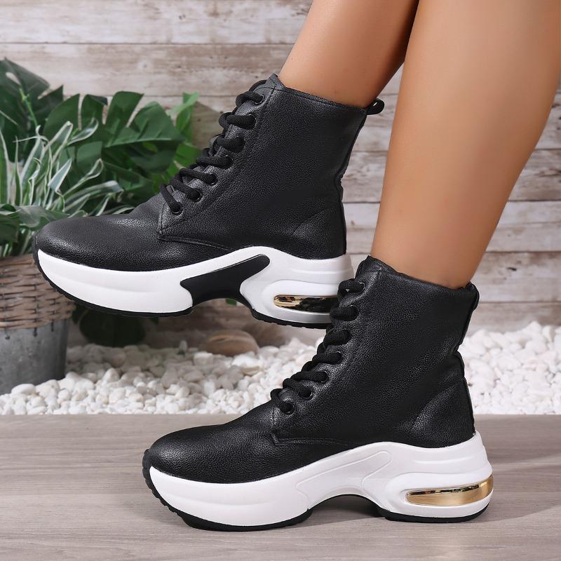 Fashion Small Inside Heightening Casual Shoes Spring, Autumn and Winter New Trifle Platform Soft Sole Women's Boots