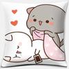 45x45cm Cartoon Cute Pillowcase Mocha Mochi Peach Cat   Sofa Car Decoration   Home