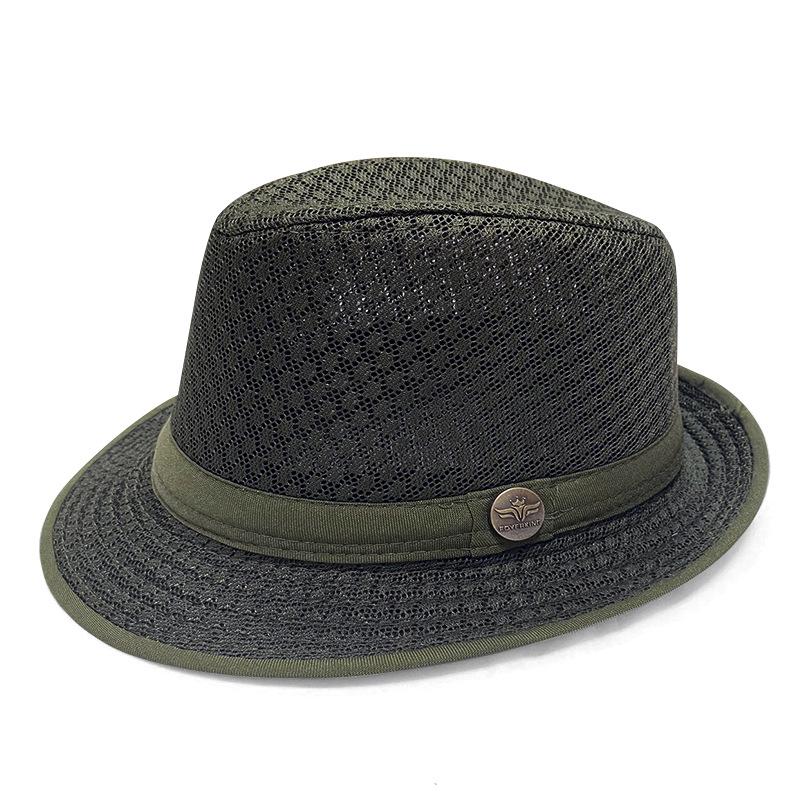 

Мужская и женская дышащая сетчатая шляпа от солнца - стильная весенне-летняя пляжная шляпа Jazz с защитой от солнца Adult One Size - Fits Head Circumference ~58cm
