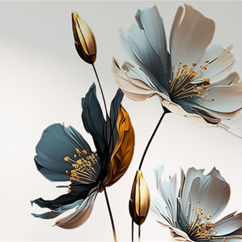 Simulation Flower Wall Stickers Living Room Bedroom Wall Home Beautification Decorative Wall Stickers