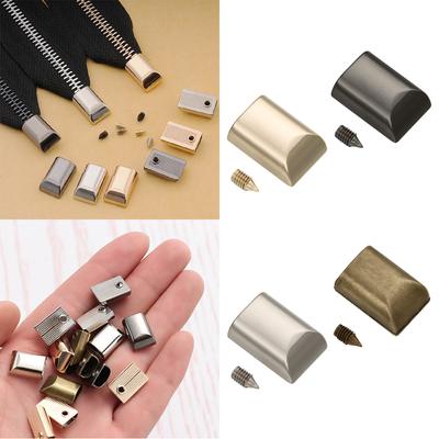 10pcs 4 Colors Metal Sewing Buckles DIY Bag Craft Zipper Stopper Tail Plug Head Zippers Tail Clip Leather Hardware