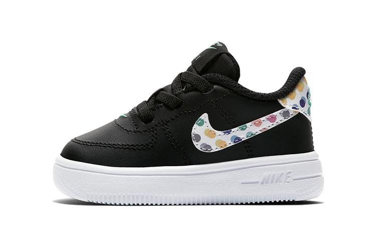 

Nike Air Force 1 18 Print Low top Toddler Shoes Black White Infant And Toddler AO3978-001 21