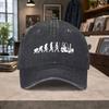 HuUnisex Evolution Forklift Washed Baseball Cap  Unisex Adjustable Vintage Casual Hat for Outdoor  Daily Wear