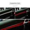 4Pcs Red Carbon Fiber Front Door Panel Cover Trim For Porsche Cayenne 2003-2010