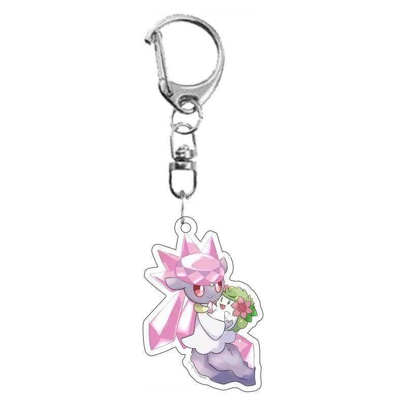 Anime Cartoons Acrylic Keychain for Hoopa Diancie Marshadow Self-Made Acrylic Key Chain Pendant Acrylic Bag Pendant Toy Gifts