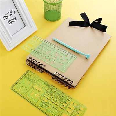 6 Pezzi Modelli di disegno Costruzione di casseforme Design geometrico Mobili per ufficio Disegno Misurazione