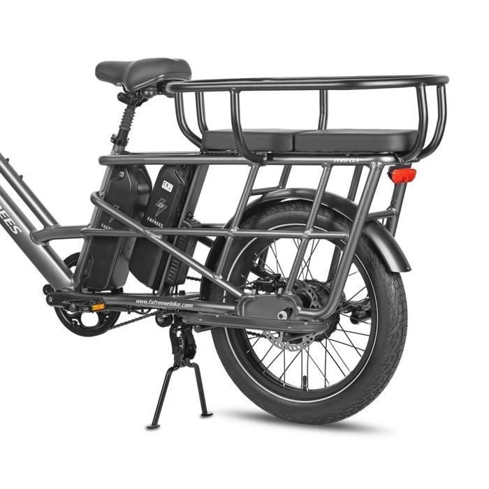 Fafrees FF20 CUV - Elektrisches Lastenrad - 250 W - 48 V - 24 Ah - Höchstgeschwindigkeit 25 km/h - Grau - Mit hinterem Gepäckträger