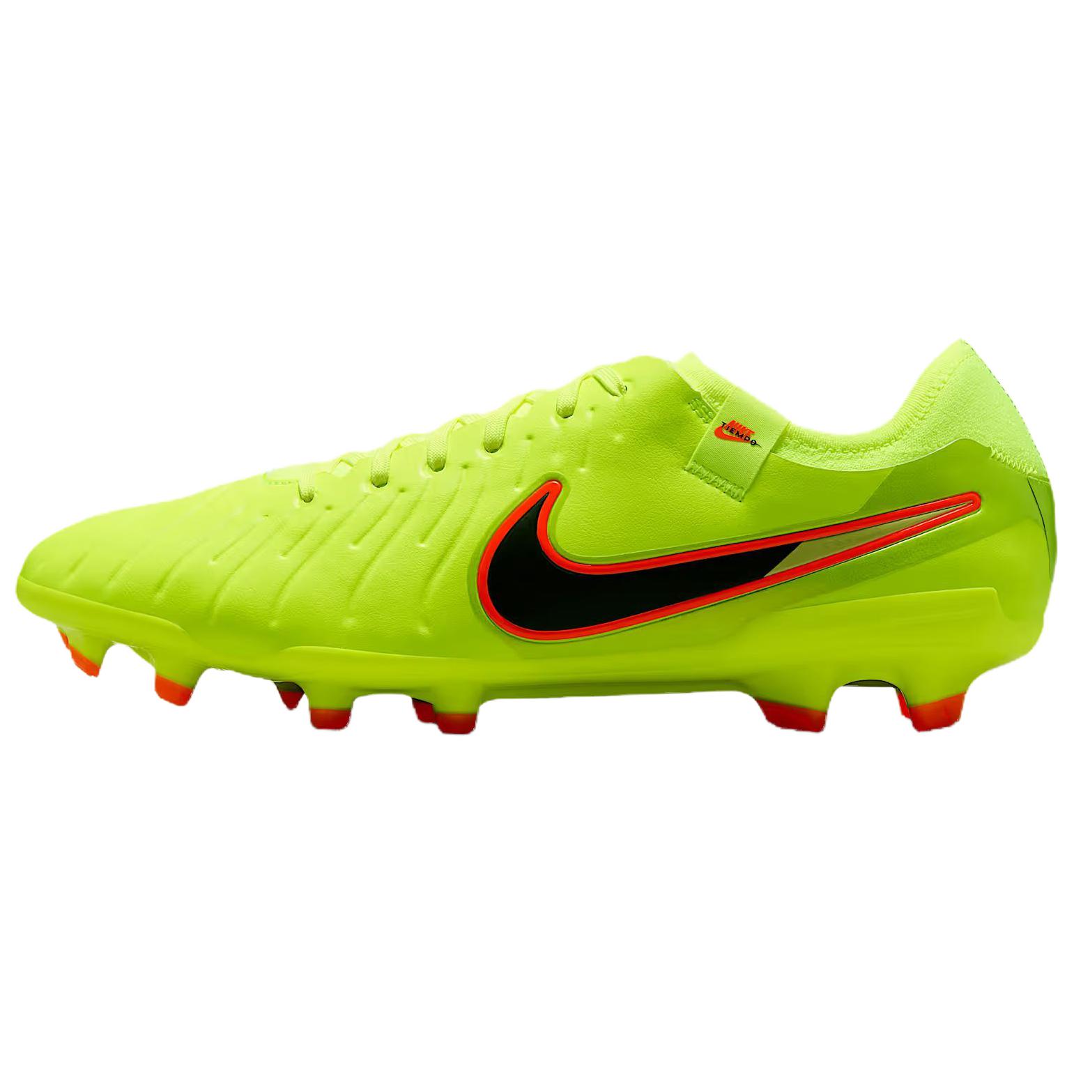 Футбольные бутсы Nike Tiempo Legend 10 Pro FG Volt Black Унисекс Желтые DV4333-701 42.5