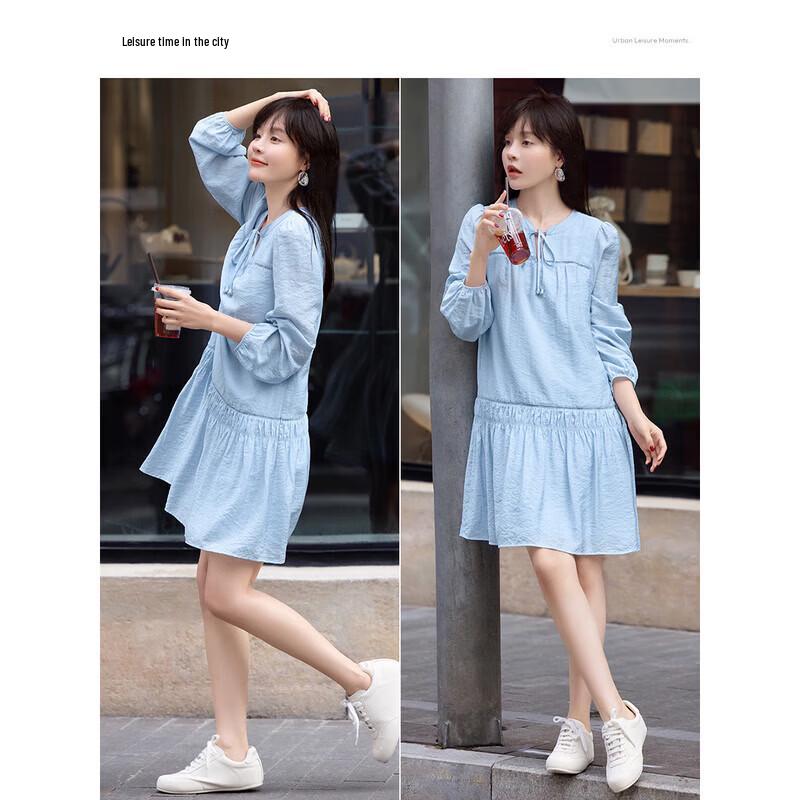 French Style Textured Jacquard Flowy Vacation Dress