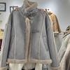 Womens Winter Warm Faux Fur Collar Stand Puffer Coat Thick Cotton Jacket Loose Fit Casual Parka