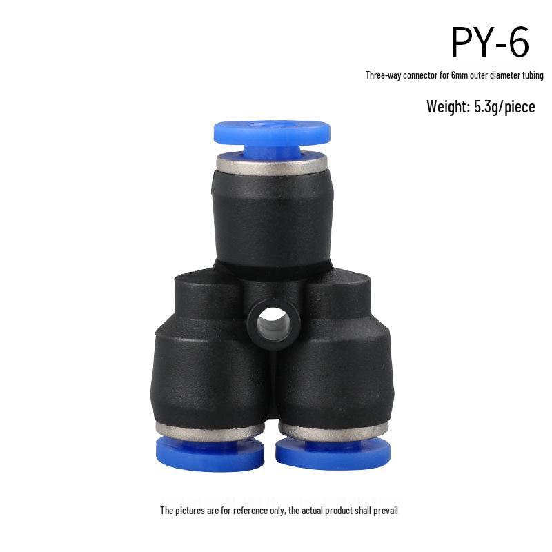 High-Pressure PE Tee & Reducer Pneumatic Quick-Fit Fittings for Air Pipe