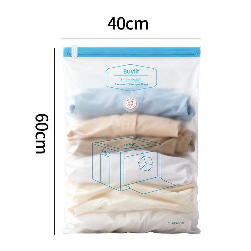 Antibacterial Vacuum Storage Bags for Quilts & Clothes – No Pump Needed