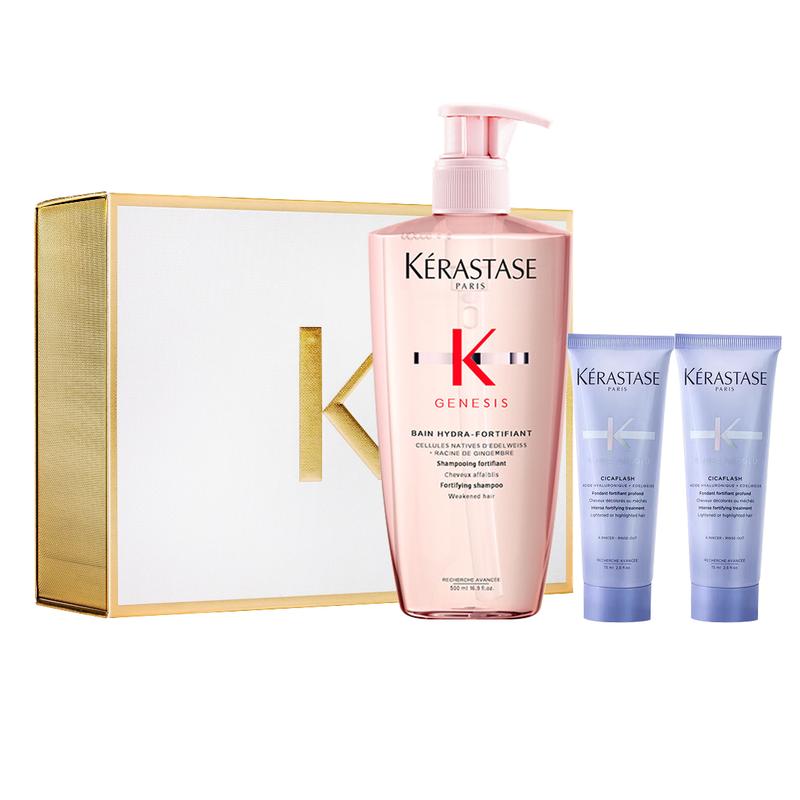 Kerastase Ginger powder bottle core silk cleansing and care set plump and fluffy oil control cleansing 500ml+75ml*2