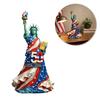 Contemporary Statue Of Liberties Miniature Sculpture With American Flag Design Collector Desk Accent Ornament Gift
