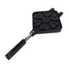 Heart Waffle Maker Pan Aluminum Nonstick Heart Shape Double Side Stovetop Waffle Cake Baking Pan for Home Cafe Breakfast