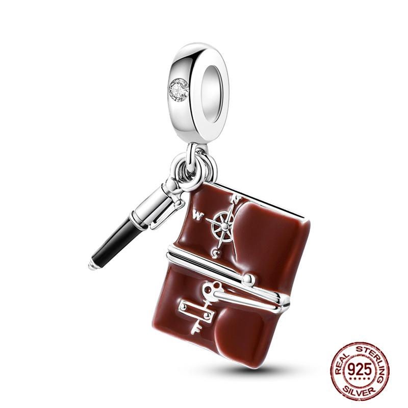 Daily Articles Copper Pink Perfume Charms Camera Dumbbell Smart Watch Beads Fit Original Bracelets Diy Jewelry Gift