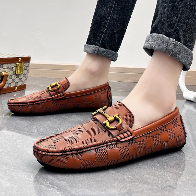 

Мужские мокасины, пенни-лоферы, обувь для вождения, удобные кожаные туфли на плоской подошве, повседневные слипоны, цветная обувь больших размеров для мужчин EU: 47