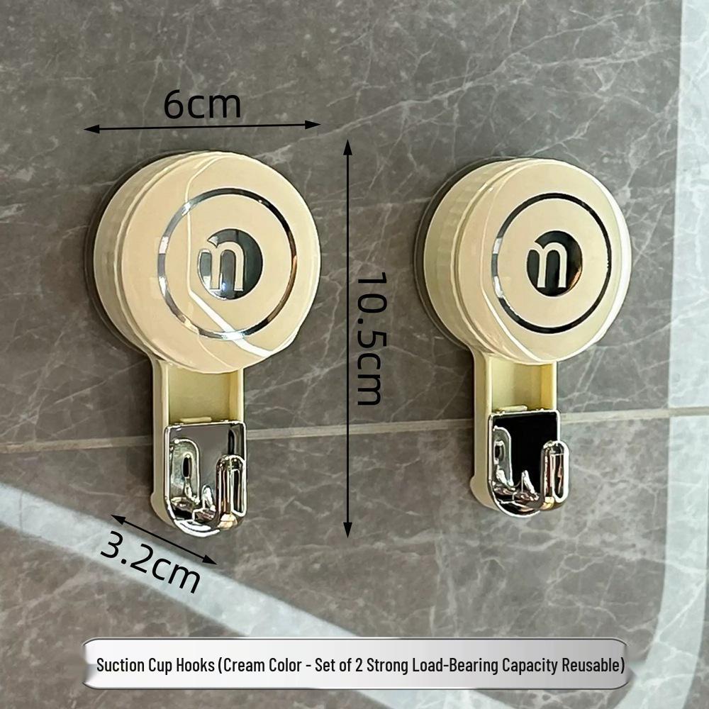 Powerful Suction Hook – No-Drill, No-Trace Adhesive for Bathroom Doors and Walls, Ideal for Towels and Clothes.