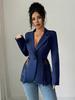 2026 Spring/Autumn Color Block Lace Waist Slimming A-line Women's Suit Jacket