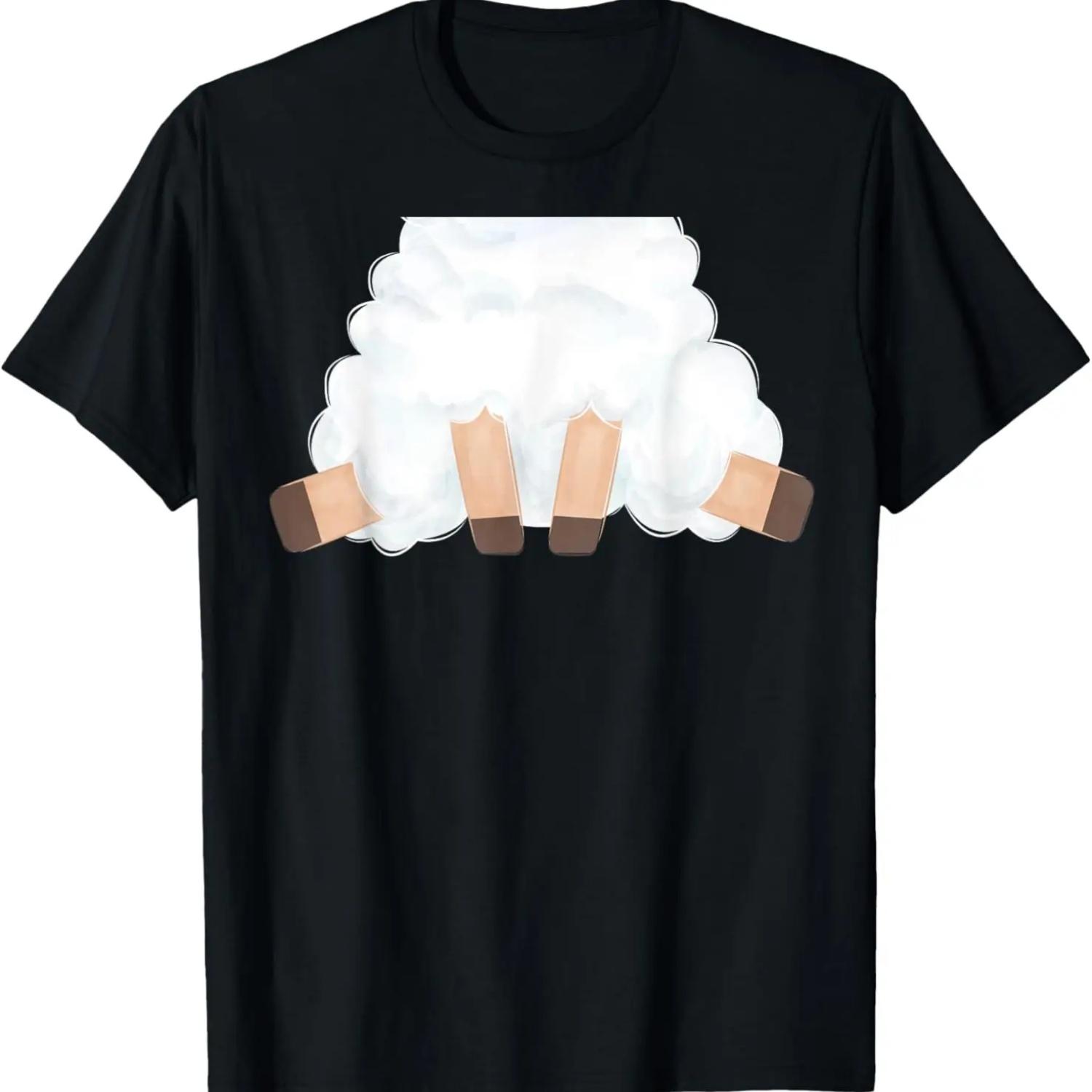 Sheep Costume Kids Cute Sheep Halloween T-Shirt S чёрный