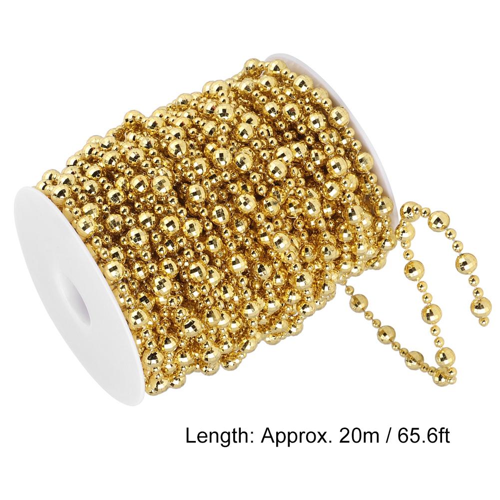 20m Artificial Faux Pearl Bead String for Christmas Tree Wedding Curtain DIY Decoration DIY Decoration Accessory Faux Pearl Bead