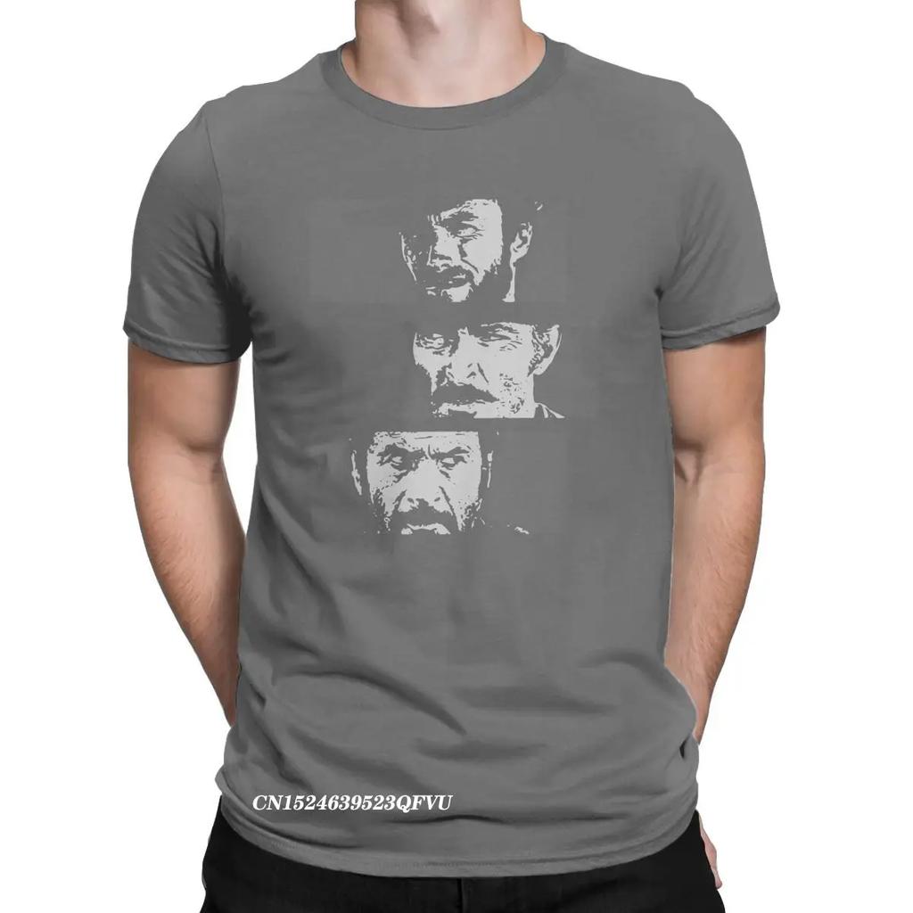 The Good The Bad and The Ugly T-Shirt Herren Premium Baumwolle Freizeit T-Shirts Clint Eastwood T-Shirt Harajuku Kleidung Sommer