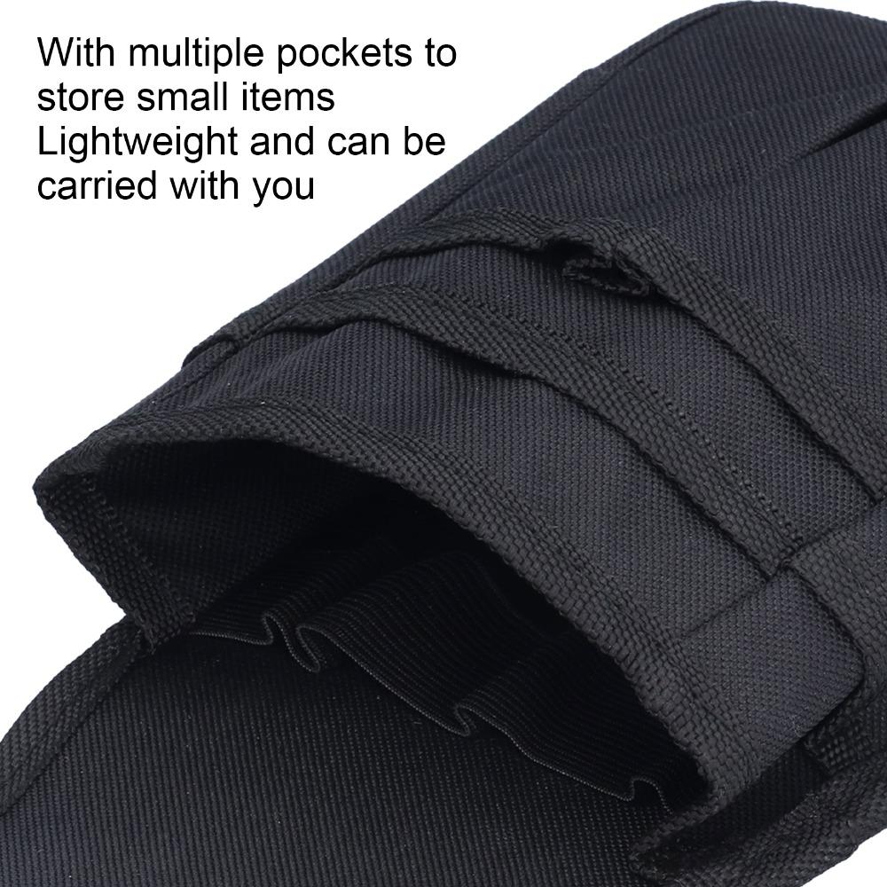 Multi Functional 600D Oxford Cloth Tool Waist Bag Multiple Pockets Black Tool Pouch Tool Storage Bag Carpenters Work