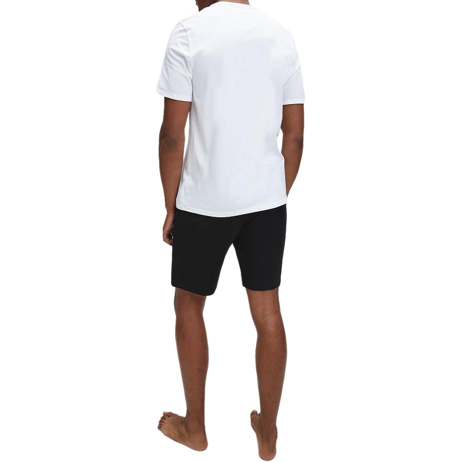 Calvin Klein Letter Print Pullover Round Neck Short Sleeve T-Shirt Men Tops White 000NM1903E-7UM