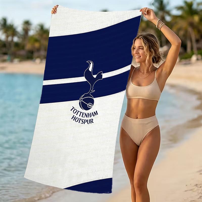 Beach Towel with Tottenham Hotspur F.C Pattern - soft,absorbent,machine washable Lightweight&Modern,swimming,Travel Essentials