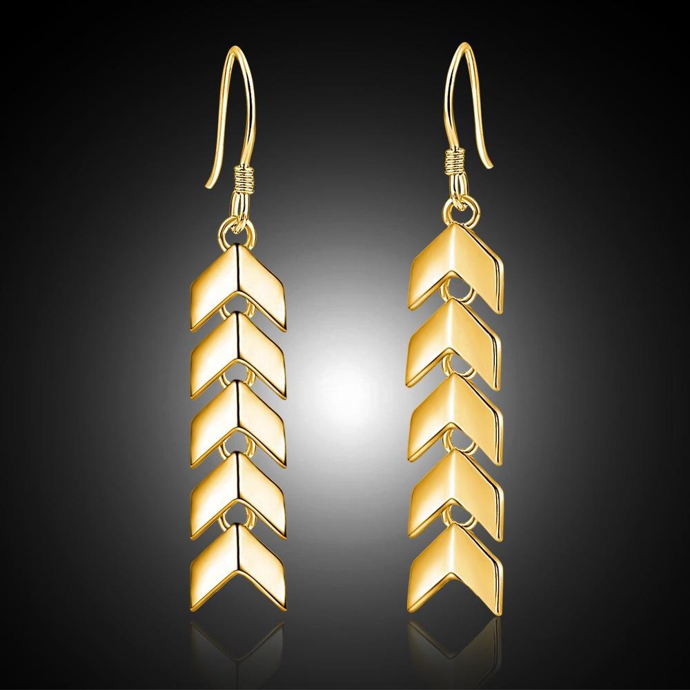 Изысканные длинные серьги-крючки со стрелой, подвески для вечеринок, антиаллергенные роскошные серьги-подвески золотой