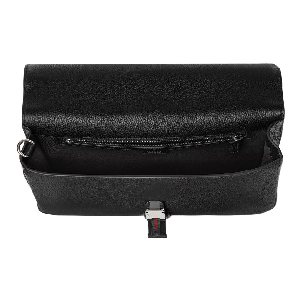GUCCI Soft Grain Leather Clutch Medium Mens Black