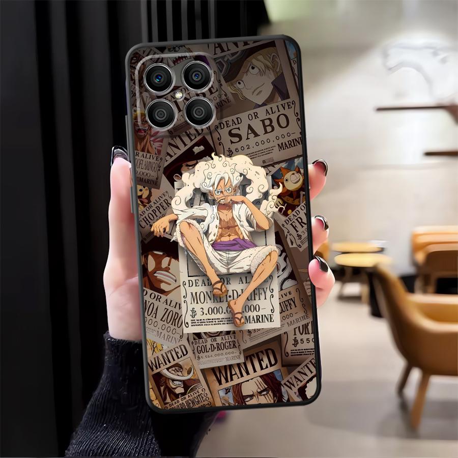 

Чехол-бампер для телефона Honor X8 200 400 Lite X7 70 X6 8X 90 X5b Magic5Lite X9a, мягкий, черный, с аниме-персонажем Луффи из One Piece HONOR X9C