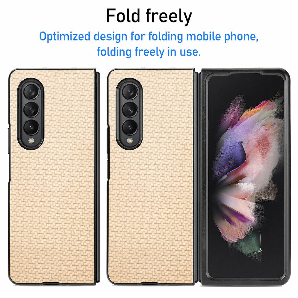 Antypoślizgowe, składane, smukłe etui z włókna węglowego do Samsung Galaxy Z Fold 4 Fold4 Fold 3 2 Fold3 Fold2 Odporne na wstrząsy Funda
