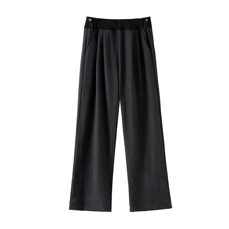Maternity Wide-Leg Summer Pants - Casual and Lightweight Long Yamamoto Puff Design 2XL