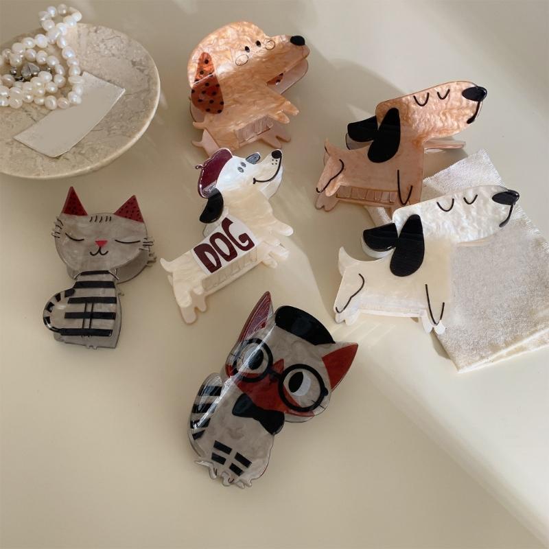 Unique Kitten Shaped Large Hair Claw Clip Ponytail Claw Kitten Hair Holder Barrettes Hair Adornment Hair Ornaments