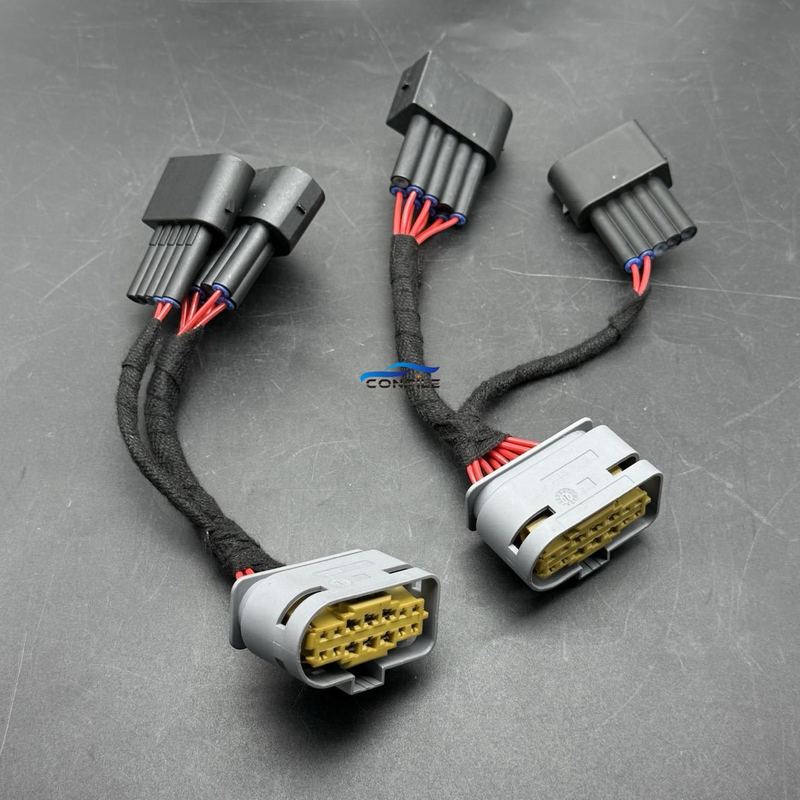 A pair for W221 Mercedes Benz S car headlights upgrade from previous models to later models, headlight adapter wire harness