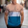Summer Men's 3D Printed Crew Neck T-Shirt Fashion Versatile Breathable Trend Casual