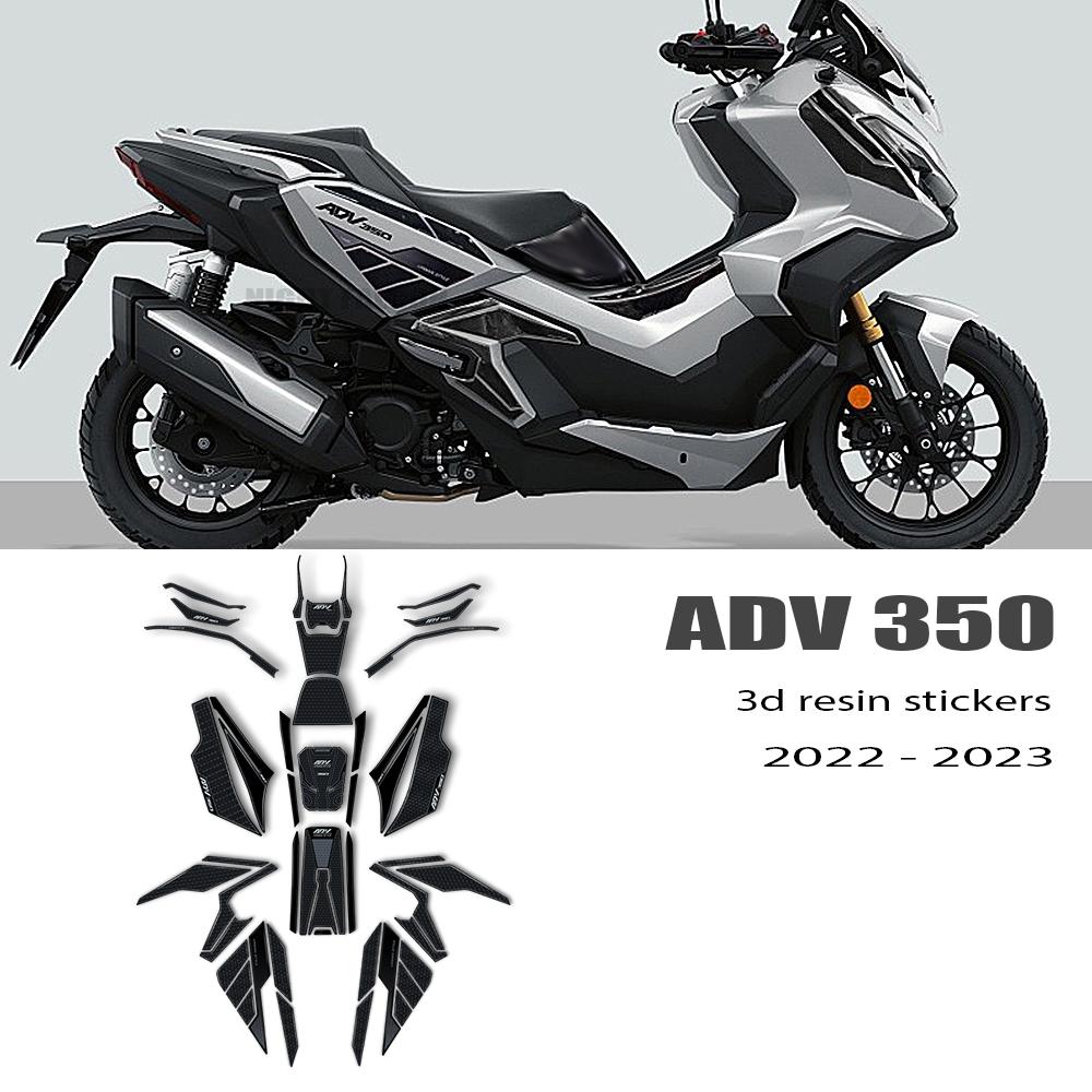 adv 350 accessories Motorcycle 3D Epoxy Sticker Protection Kit Tank Pad Anti Scratch Decal Non-slip For HONDA ADV350 2022 2023