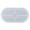 DIY Silicone Mold Oval Crystal Epoxy Resin Tea Coaster Mold for Home Kitchen Bakery