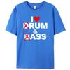 Funny Drum & Bass / Rum & B-Ass Lovers Drummer Leisure Men's T-Shirt Clothing Women Cotton Short Sleeve Tees Casual Vintage Tops