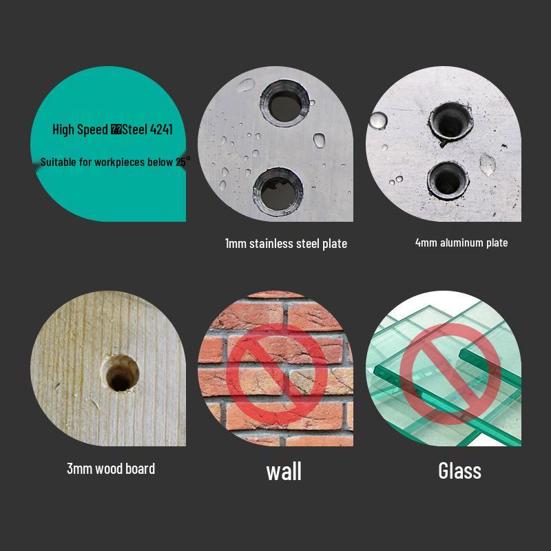 4241 Titanium Spiral Flute Step Drill Bit, 4-12mm, Hex/Triangular Shank for Hole Enlargement.